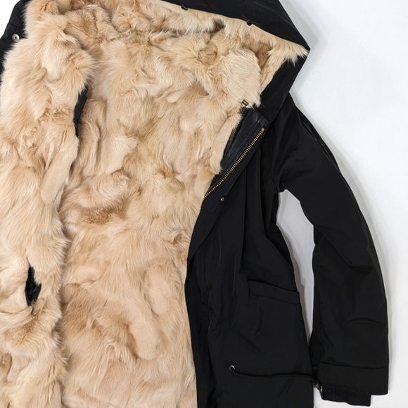 Fox Fur Lined Rain Coat - Picture 2 of 10